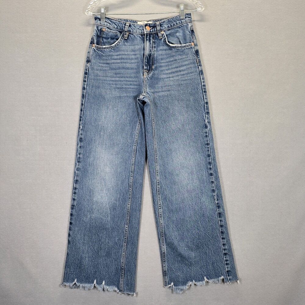 Free People We The Free Maggie Mid Rise Straight Leg Jeans Size 24 ( 27 X 29 )
